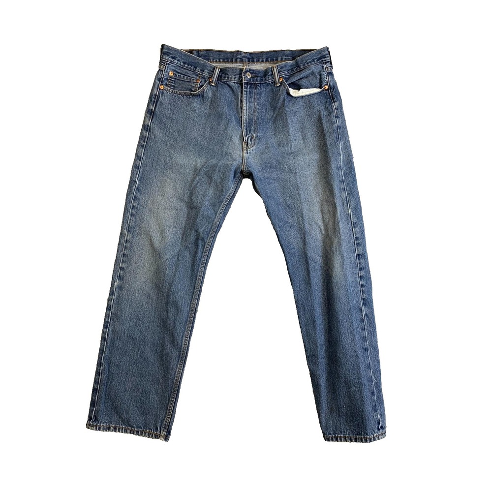 Levi's 505 Jeans Mens 40x32 Blue Denim Mid Rise 5-Pocket Pants Relaxed Fit